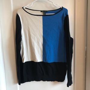 Ralph Lauren blue colorblock sweater XL